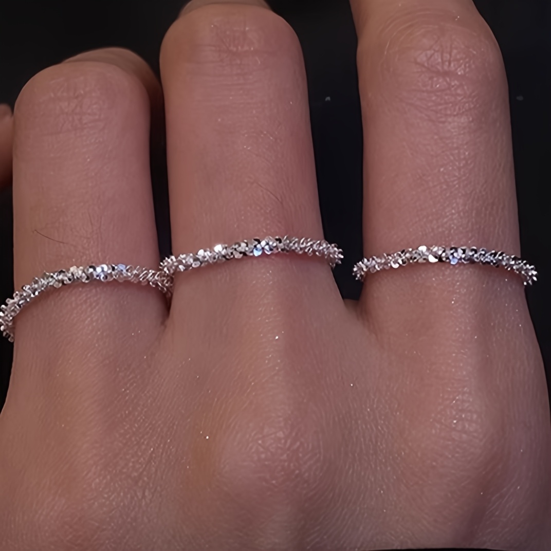 Romantic Chain Ring Set for Women Stacking Style
